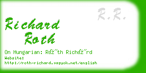 richard roth business card